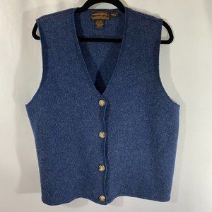 Eddie Bauer Women's Navy Blue Wool Vest